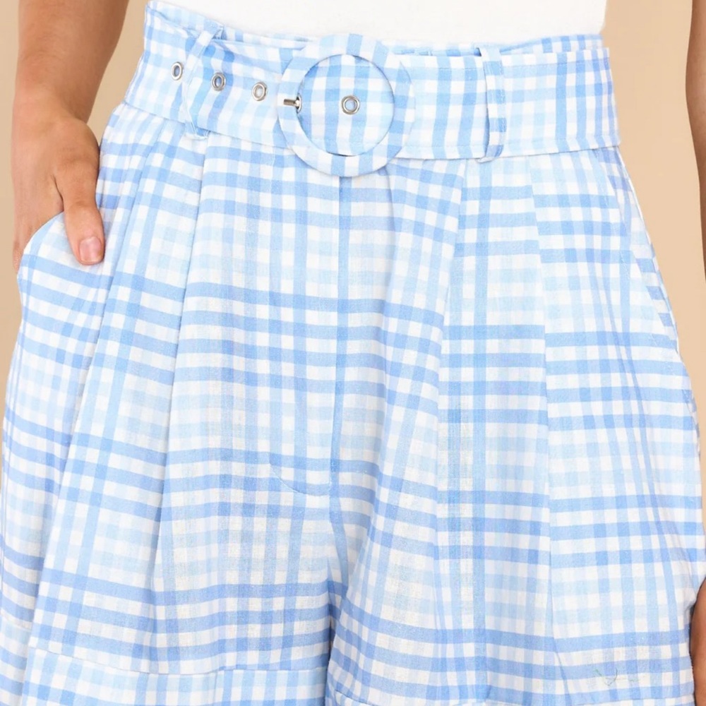 Red Dress Boutique Aura Blue Gingham Shorts